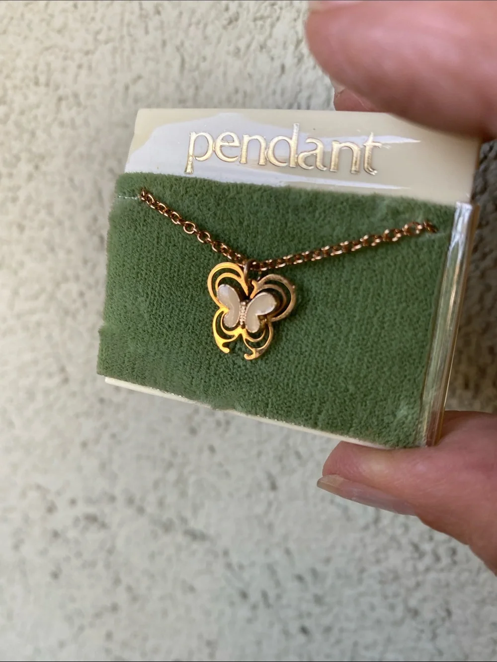 kate spade White Butterfly Pendant Necklace with Gold-Tone Chain